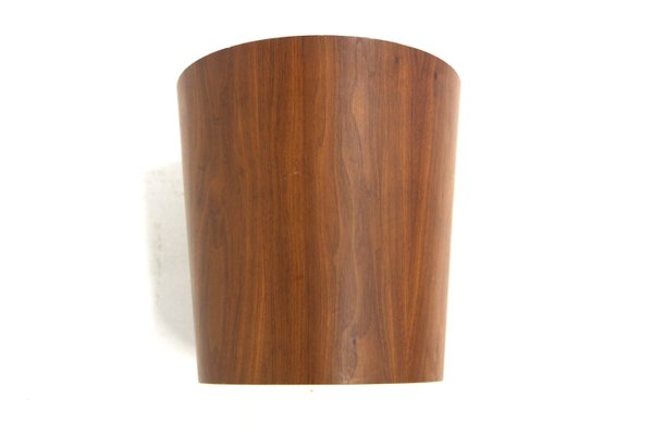 Walnut Wastebasket, Sweden, 1960s-GEK-2036125