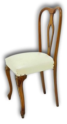 Walnut Wood Collection Chairs, 1960s, Set of 4-FIP-1153904