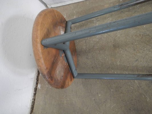 Walnut Wood Stool, 1950s-WWQ-1111935