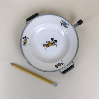 Walt Disney Mickey Mouse Ceramic and Aluminium Plate, 1960s-YNA-656184