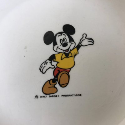 Walt Disney Mickey Mouse Ceramic and Aluminium Plate, 1960s-YNA-656184