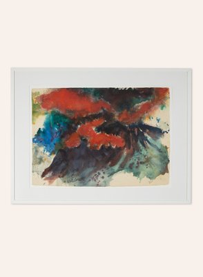 Walter Habdank, Vulkanisch, Watercolor on Paper, Framed-GPP-1146789