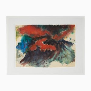 Walter Habdank, Vulkanisch, Watercolor on Paper, Framed-GPP-1146789