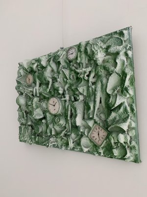 Walter Parini, Green Trash, Mixed Media on Canvas with Applications, 2011-QMZ-1767058