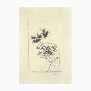 Walter Piacesi, the Two Violets, Original Etching, 1974-ZCI-808381