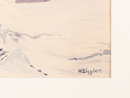 Walter Ziegler, Gebirge, Gouache on Thick Paper-GPP-1124478