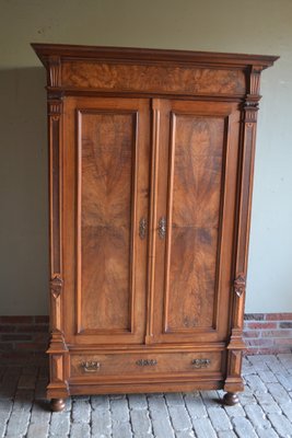 Wardrobe or Cupboard in Walnut, 1890s-GTG-1757350