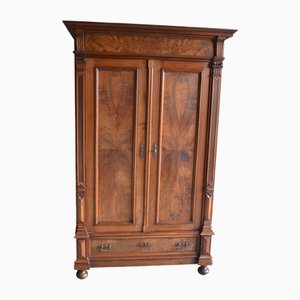 Wardrobe or Cupboard in Walnut, 1890s-GTG-1757350