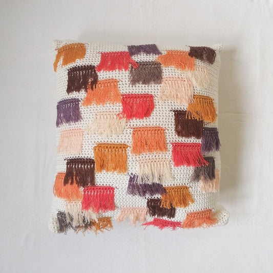 Warm Colored Franjas Pillow from Com Raiz