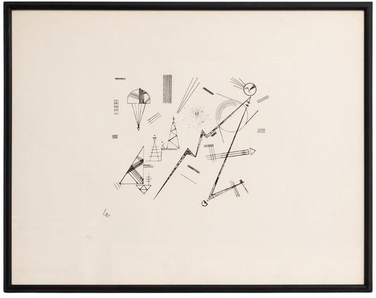 Wassily Kandinsky, Abstract Composition, Etching, 1960s, Framed