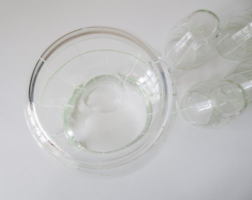 Water Jug ​​with Glasses, 1950s, Set of 5-BLG-1754505