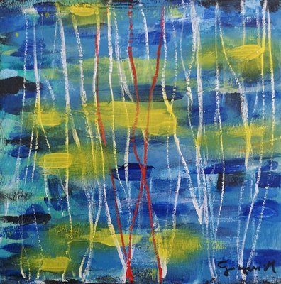 Water Lights - Original Acrylic on Panel by M. Goeyens - 21th Century 2000s-ZCI-761670