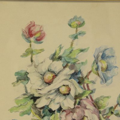 Watercolors by A. Pobst, 1950s, Set of 2-NE-703384