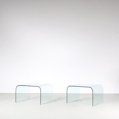 Waterfall Side Tables from Fiam, Italy, 1970s, Set of 2-DV-1791136