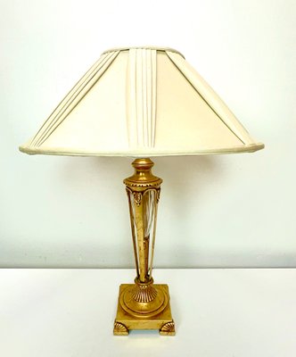 Waterford Style Bronze and Crystal Table Lamp, 1950s-WZZ-1388678