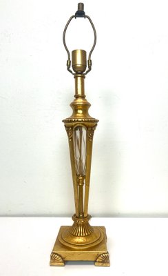 Waterford Style Bronze and Crystal Table Lamp, 1950s-WZZ-1388678