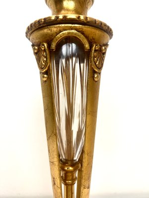 Waterford Style Bronze and Crystal Table Lamp, 1950s-WZZ-1388678