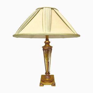 Waterford Style Bronze and Crystal Table Lamp, 1950s-WZZ-1388678