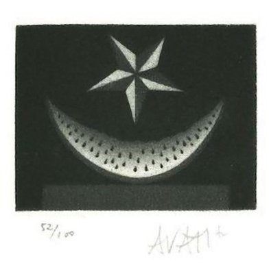 Watermelon and Star - Original Etching on Paper by Mario Avati - 1970s 1970s-ZCI-767578