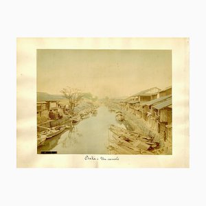 Waterway in Osaka - Hand-Colored Albumen Print 1870/1890 1870/1890-ZCI-760777