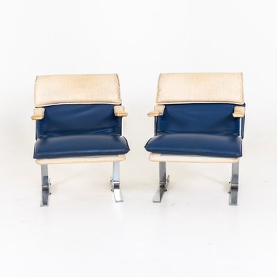 Wave Lounge Chairs by Giovanni Saporiti, 1970s, Set of 2-VEI-1430826