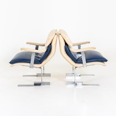 Wave Lounge Chairs by Giovanni Saporiti, 1970s, Set of 2-VEI-1430826