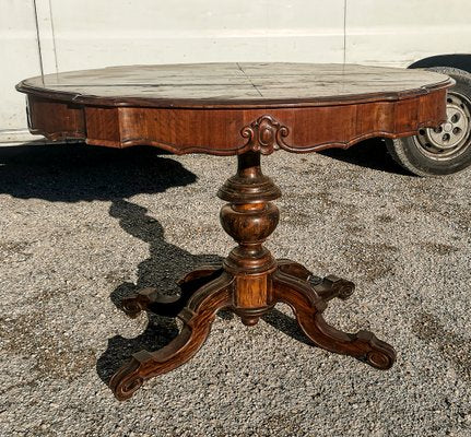 Wavy Top Table with Turned and Sculpted Foot, 1890s-RAQ-2033378