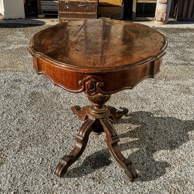 Wavy Top Table with Turned and Sculpted Foot, 1890s-RAQ-2033378