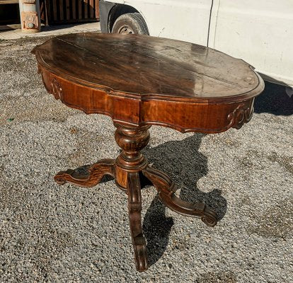 Wavy Top Table with Turned and Sculpted Foot, 1890s-RAQ-2033378