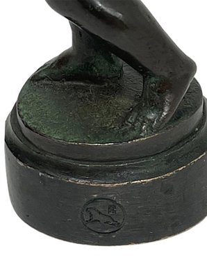 Wax Seal Stamp of a Girl in Bronze by Otto Valdemar Strandman-UCH-1313757