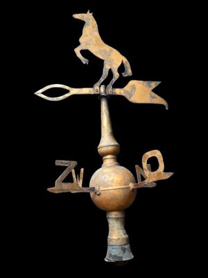 Weather Vane in Gilded Copper, 19th Century-RIK-1764099