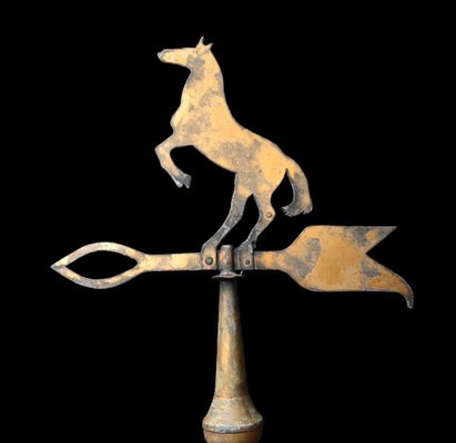 Weather Vane in Gilded Copper, 19th Century-RIK-1764099