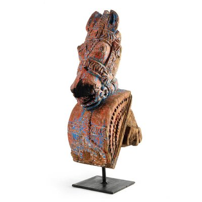 Weathered Wood Horse Sculpture, 1840s-NQ-636657