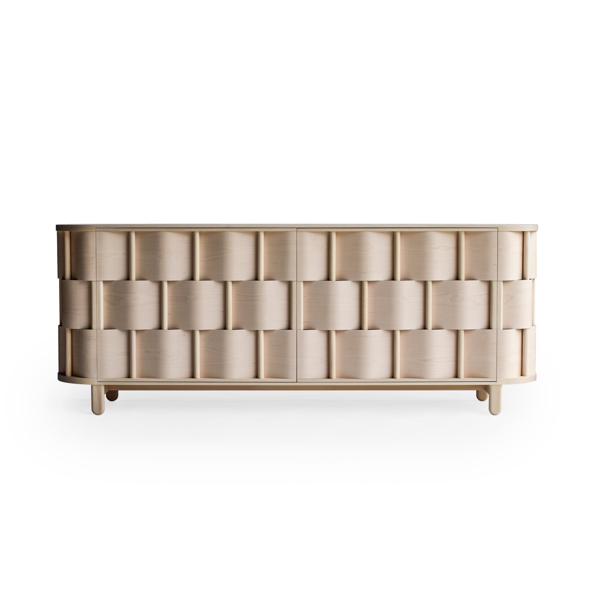 Weave Double Sided Credenza in Birch Wood by Dahlén Lukas