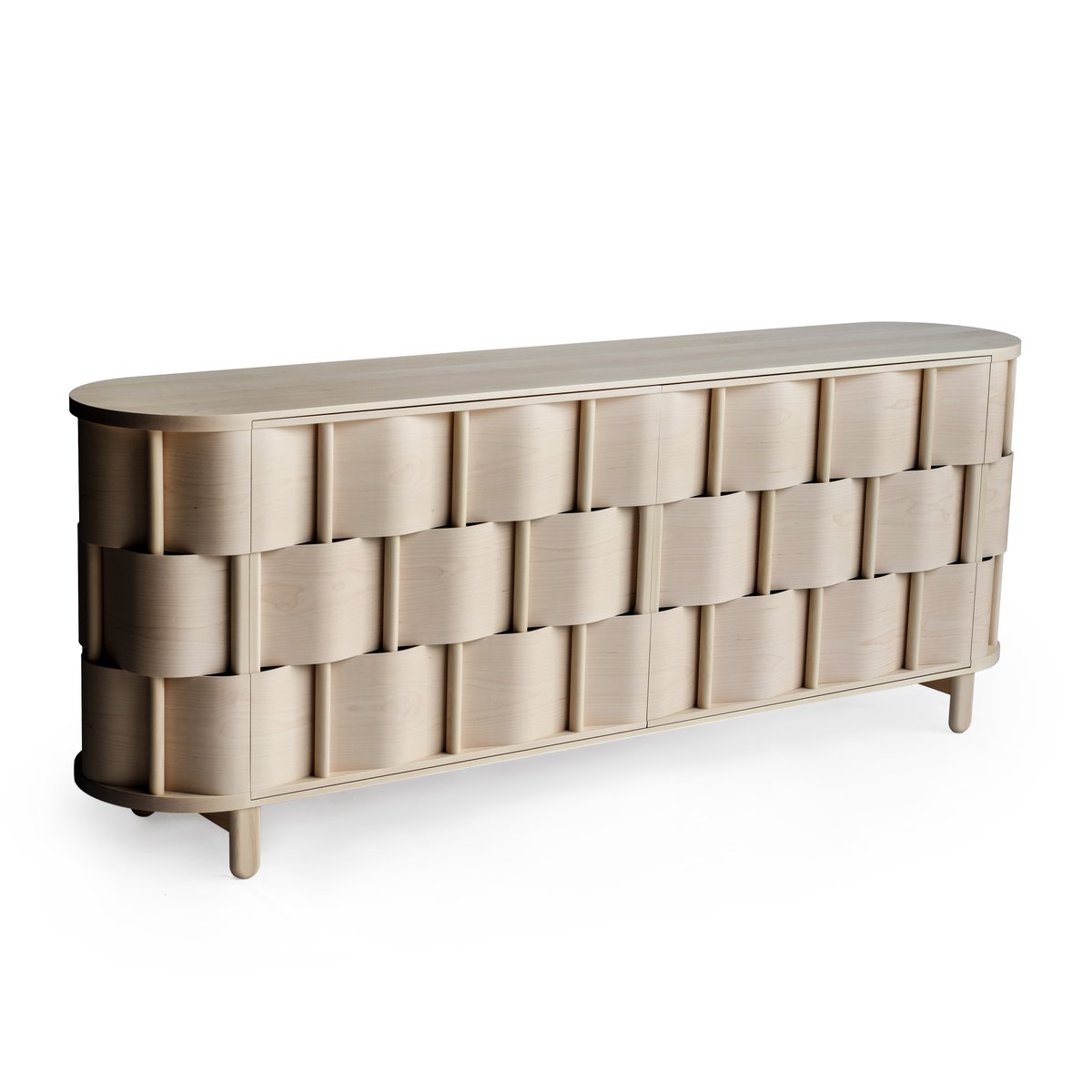 Weave Double Sided Credenza in Birch Wood by Dahlén Lukas