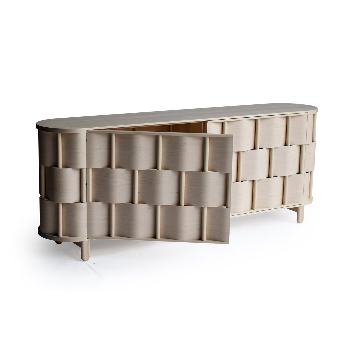 Weave Double Sided Credenza in Birch Wood by Dahlén Lukas