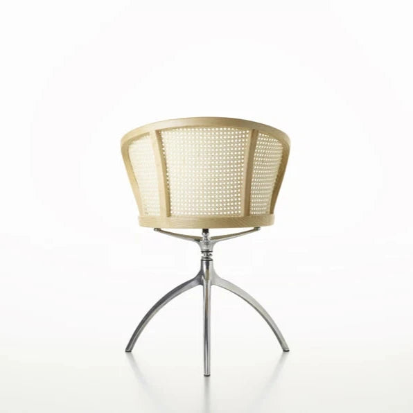 young lady / 901 - Swivel easy chair in Vienna straw