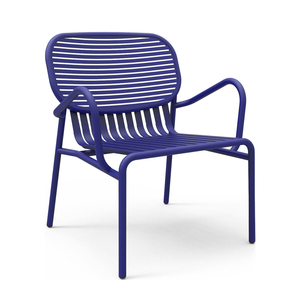 Week-End - Garden Powder Coated Aluminium Easy Chair With Armrests by Petite Friture #Blue