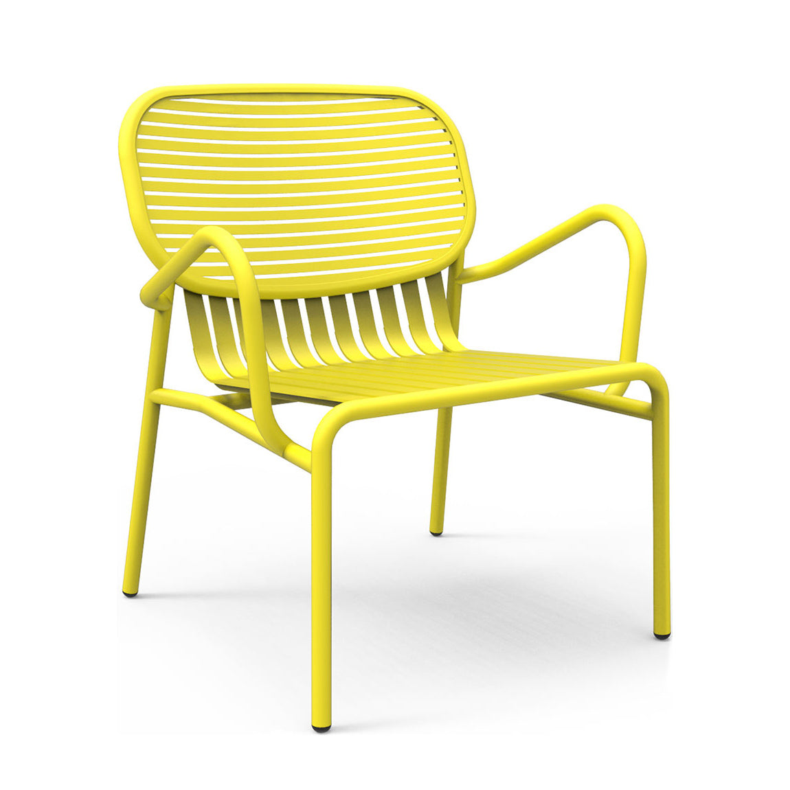 Week-End - Garden Powder Coated Aluminium Easy Chair With Armrests by Petite Friture #Yellow