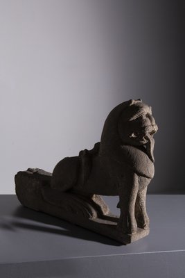 Wei Dynasty Chinese Lion Sculpture in Stone, 1800s-RCE-1760903