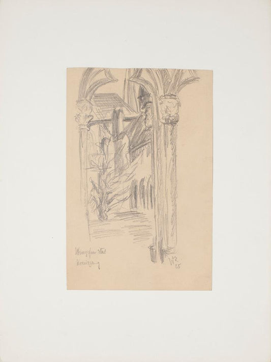 Werner Epstein - Gate - Original Pencil on Paper by Werner Epstein - 1925