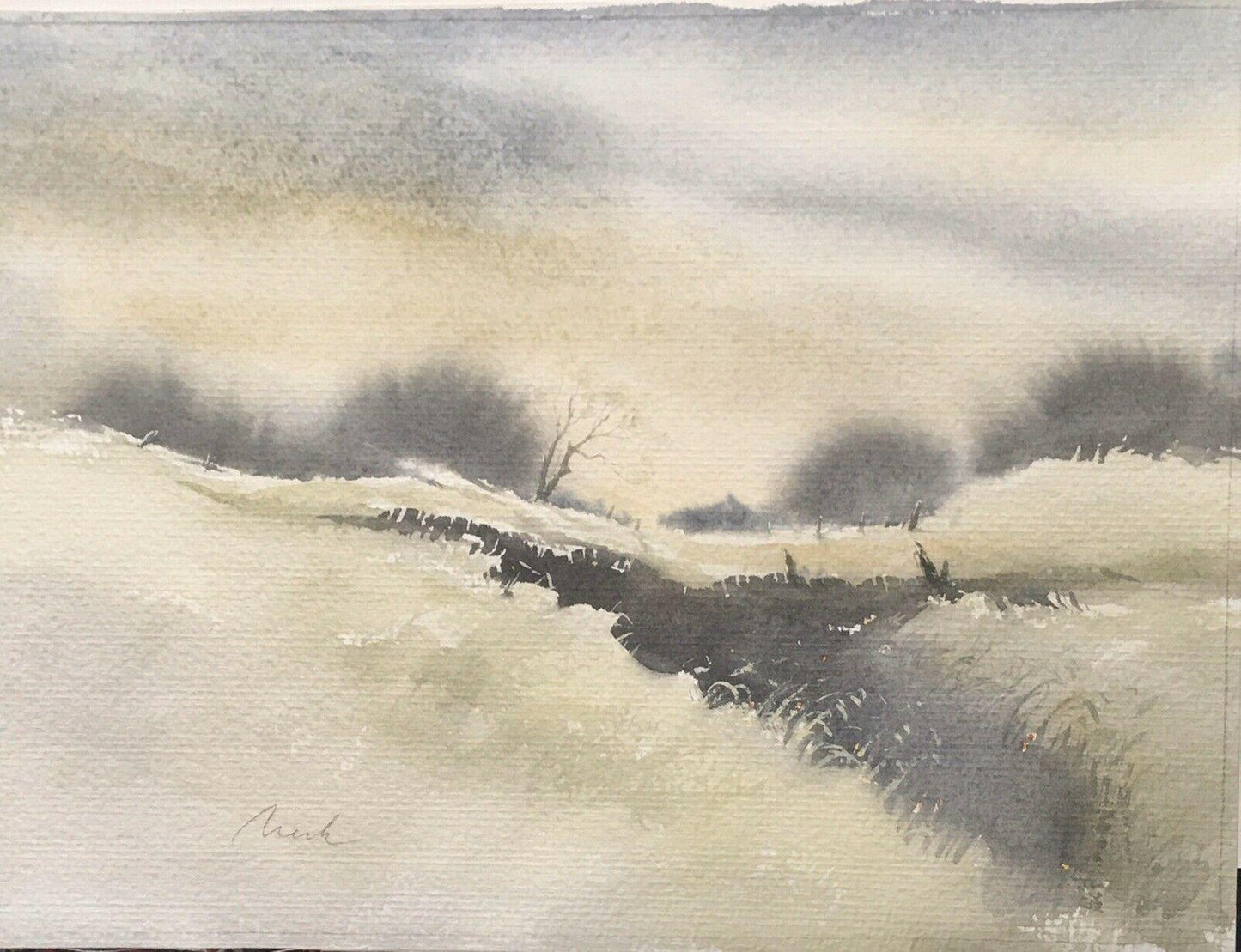 Werner Roger, Winter Landscape, 1944-2015, Watercolor