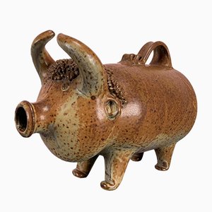 West German Ceramic Bull in Bottle Shape by Elly & Wilhelm Kuch for Studio Ceramics, Germany, 1970s-VQG-981787