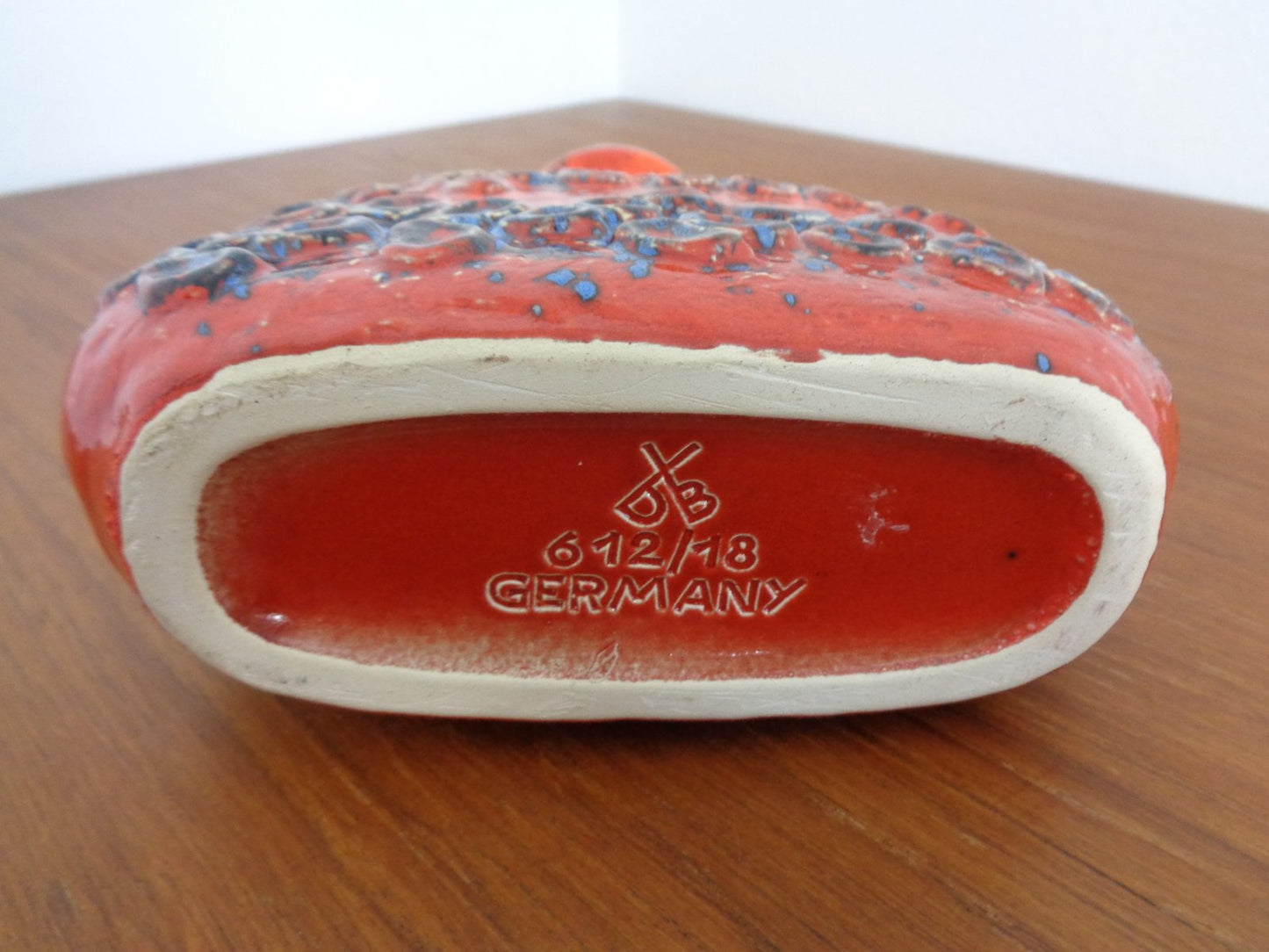 West German Domino Pottery Vase with Relief from Dümler & Breiden, 1970s