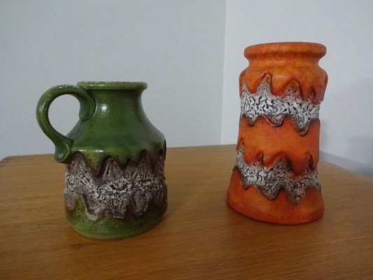 West German Pottery Vases from Dümler & Breiden, 1970s, Set of 2-RDW-560291