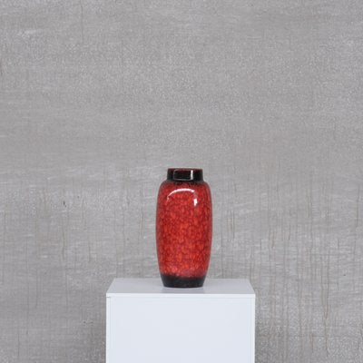 West German Red Ceramic Vase-JRP-1112721