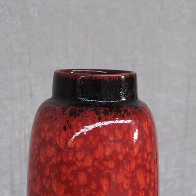 West German Red Ceramic Vase-JRP-1112721