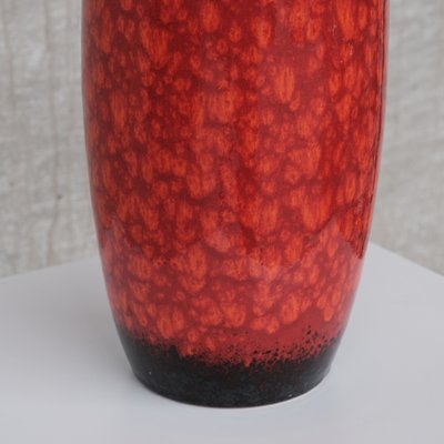 West German Red Ceramic Vase-JRP-1112721