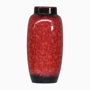 West German Red Ceramic Vase-JRP-1112721