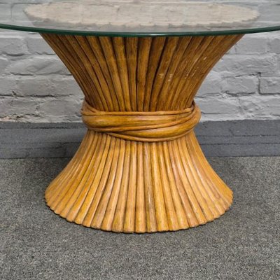 Wheat Sheaf Side Table by John McGuire, 1970s-OLQ-2036619